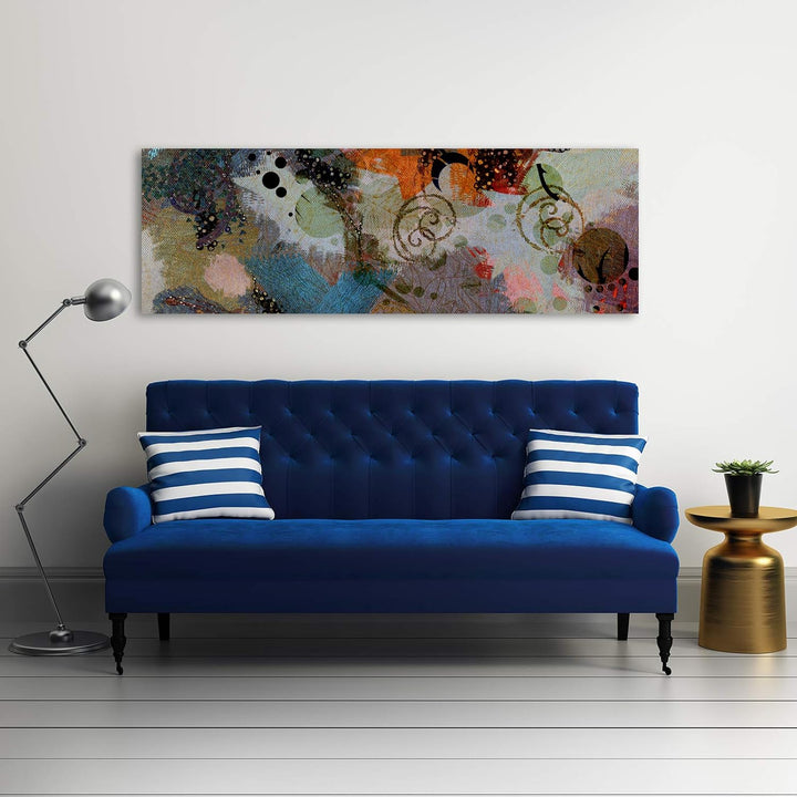Wanddeko Stilvoll motiv Kunst modern Bilder Muster mehrfarbig 140x45 cm Deco panel 140x45 cm A, Deco