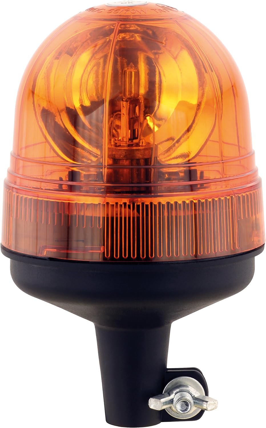 AdLuminis Halogen Rundumleuchte Orange, Gross Mit Festem Fuss, Blinkleuchte 12V 24V, ECE R65 Strasse
