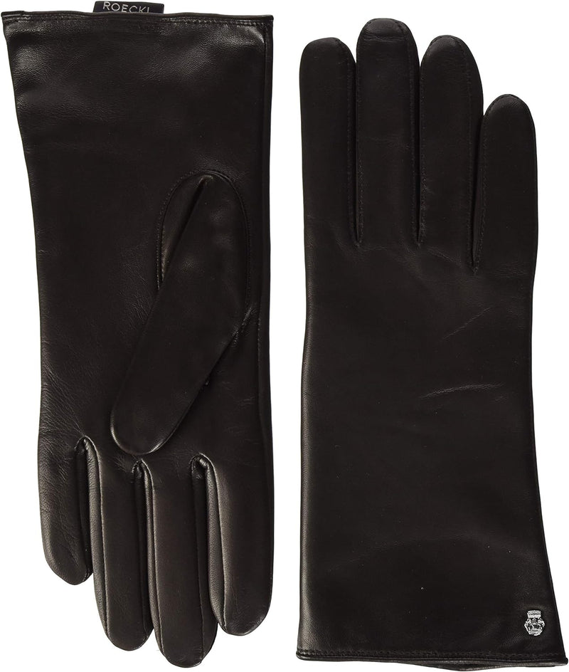 Roeckl Damen Handschuhe Classic, Einfarbig 6.5 (Herstellergrösse: 6.5) Schwarz (Mocca 790), 6.5 (Her