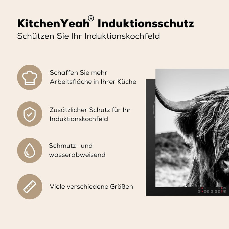 KitchenYeah© Herdabdeckplatte Einteilig Küche Herdabdeckung Ceranfeld Herdabdeckplatten Anti Rutsch