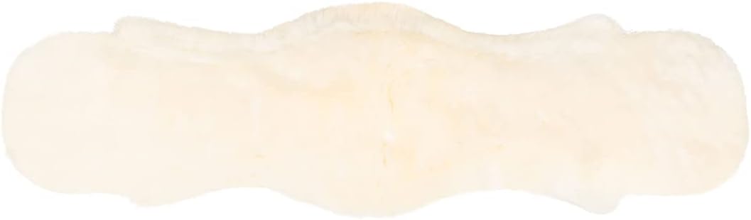 Equinate Westerngurt Classical mit echtem Lammfell - anatomischer Sattelgurt Western Bauchgurt 65 70