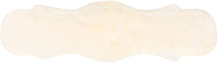 Equinate Westerngurt Classical mit echtem Lammfell - anatomischer Sattelgurt Western Bauchgurt 65 70