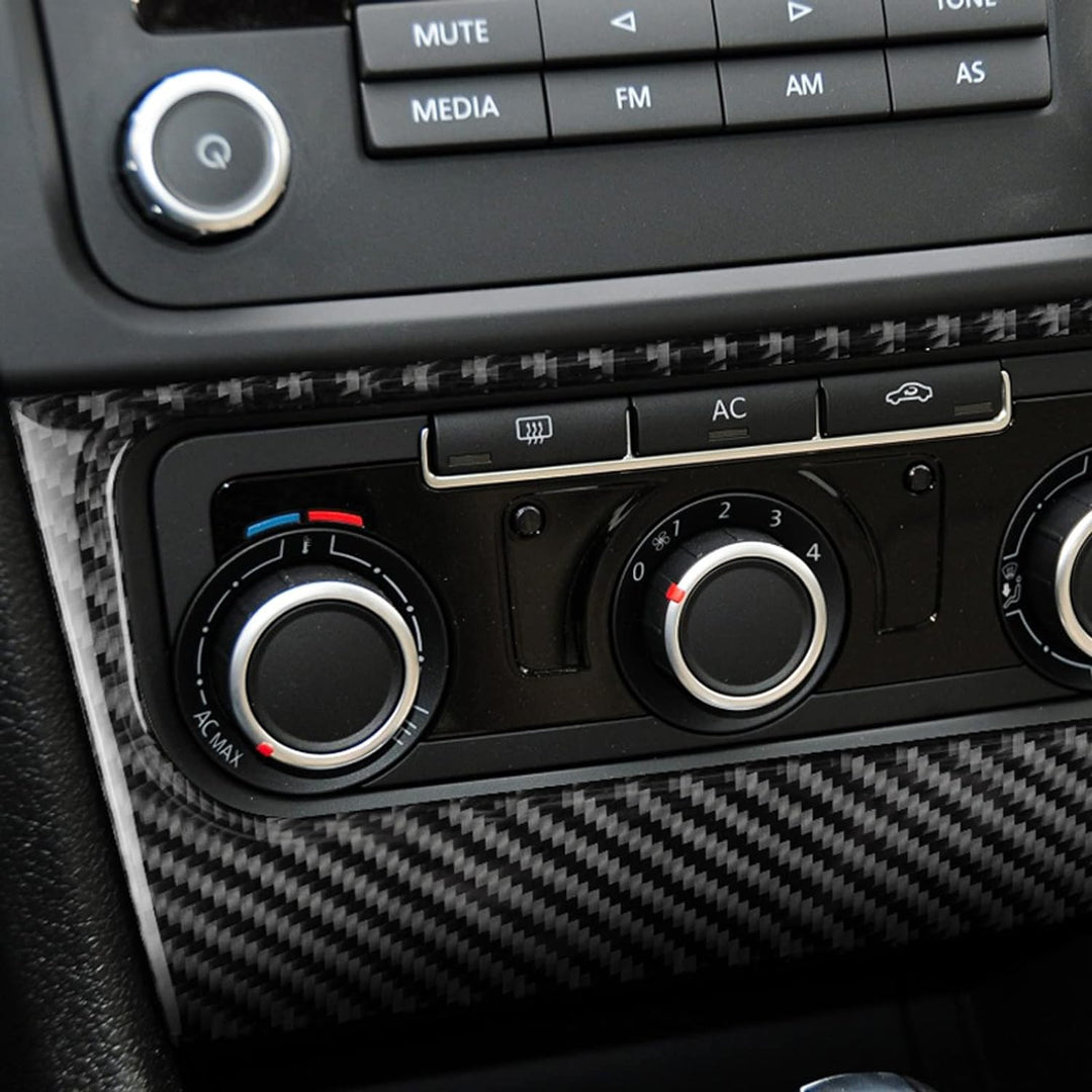 KUNGKIC 3 stücke Auto Zentrale Bedienfeld Rahmen Luftauslass Aufkleber Innenverkleidung für Volkswag