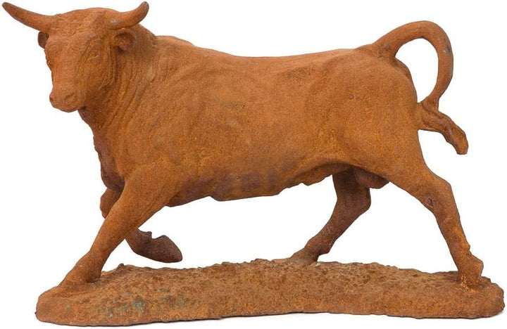 Skulptur Stier Gartenfigur Figur Eisen Garten Garden Sculpture Iron Bull Art