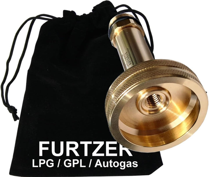 Furtzer LPG GPL Autogas Tankadapter M22 (1 3/4' X W21.8) Dish lang Adapter mit Stoffbeutel