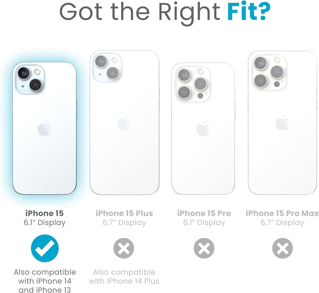 Speck iPhone 15 Hülle – ClickLock rutschfeste Interlock, gebaut für MagSafe, Fallschutzgriff – für i