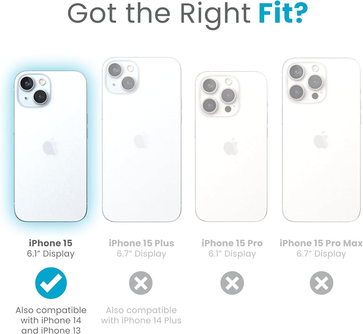 Speck iPhone 15 Hülle – ClickLock rutschfeste Interlock, gebaut für MagSafe, Fallschutzgriff – für i