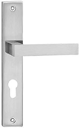 naka24 QUBIK Langschild Drückergarnitur Türbeschlag Türgriff Klinke Nickel (PZ), PZ