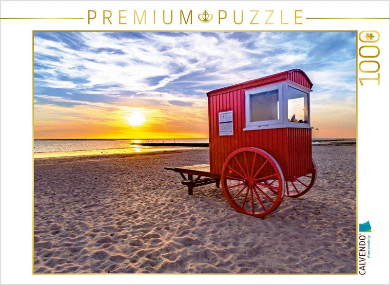 CALVENDO Puzzle Badewagen im Sonnenuntergang 1000 Teile Lege-Grösse 64 x 48 cm Foto-Puzzle Bild von