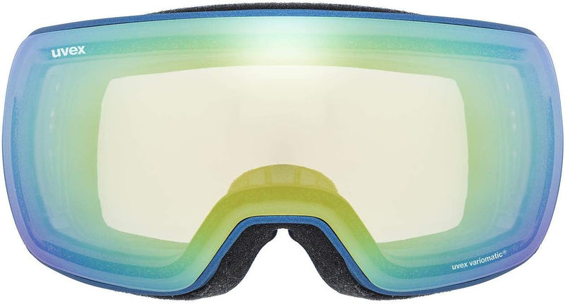 Uvex Unisex Compact V Skibrille (1er Pack) Einheitsgrösse underwater mat/green-clear, Einheitsgrösse