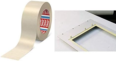 tesa® 4317 - 36 Rollen (Gewerbliches Gebinde), Flachgekrepptes Papierabdeckband für Lackierarbeiten