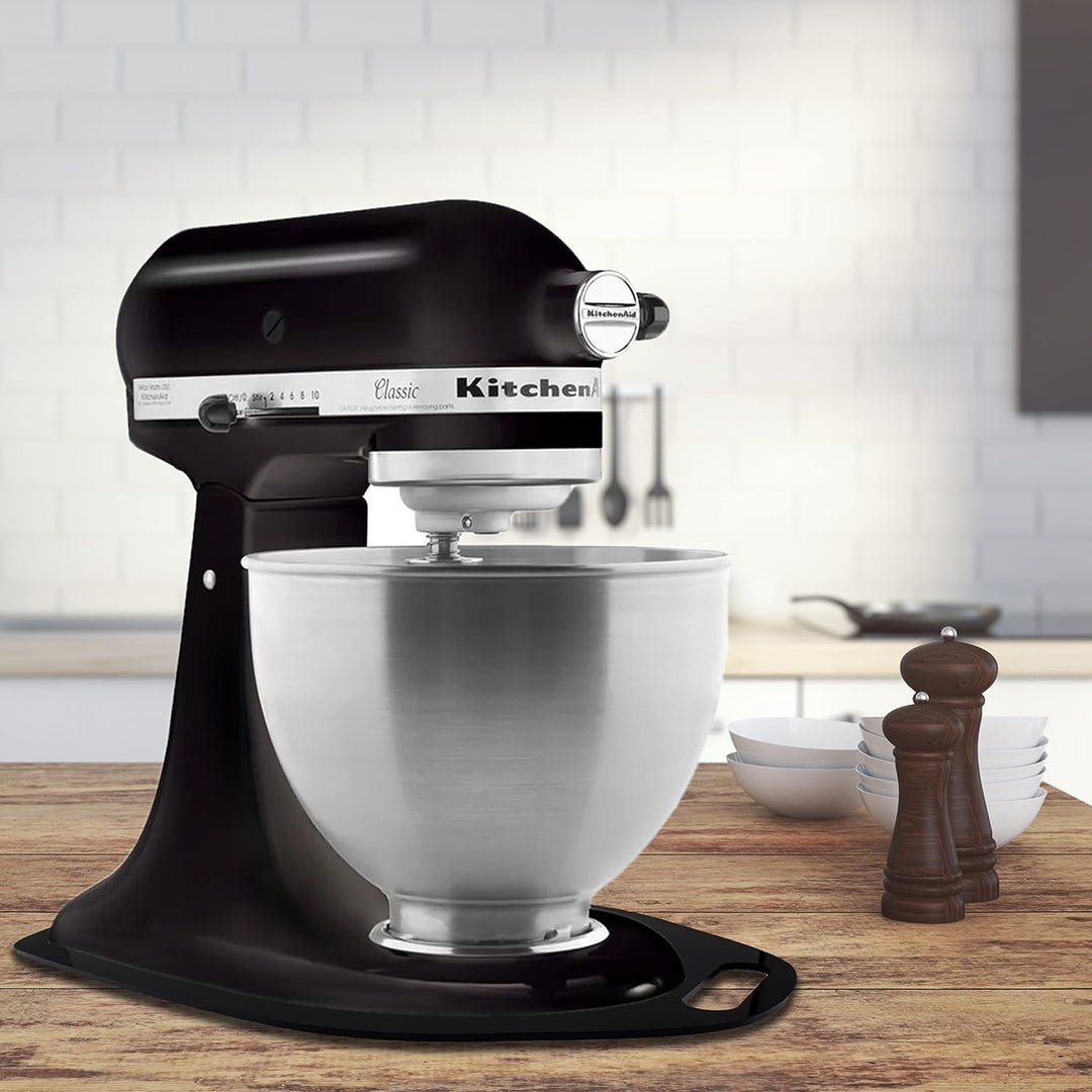 Acryl Gleitbrett mit Griff | schwarz glänzend | 38x22cm für KitchenAid Classic | Artisan | hochwerti