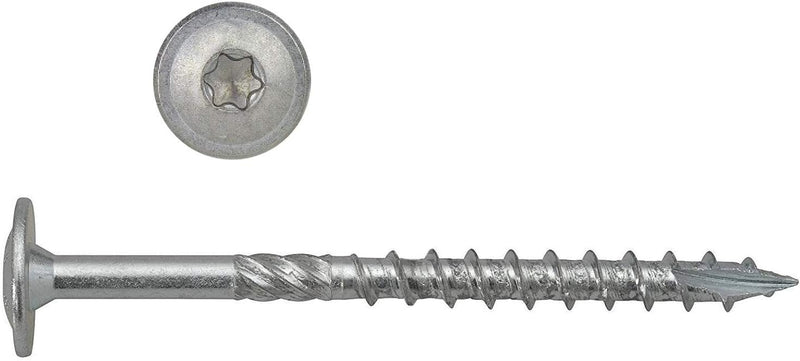 Tellerkopfschrauben 8x340 mm - 50 Stück verzinkt Holzschrauben Torx Schneidkerbe