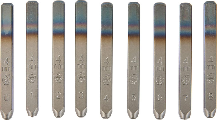 FACOM Saetze mit9 Schlagziffern im Kunststoffkastenzeichenhöhe 4 mm, 1 Stück, 293A.4