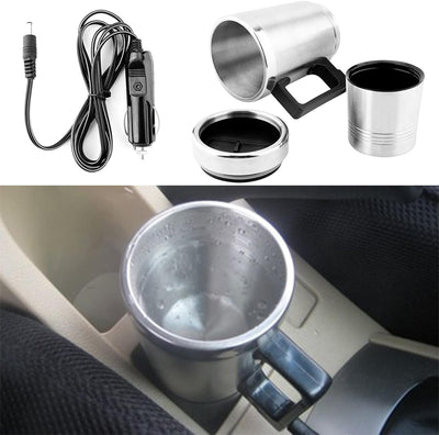 Auto Elektrokessel 12V, Kaffee Tee Thermoskanne Wasser Heizbecher, Elektro Becher Trinkbecher Reise