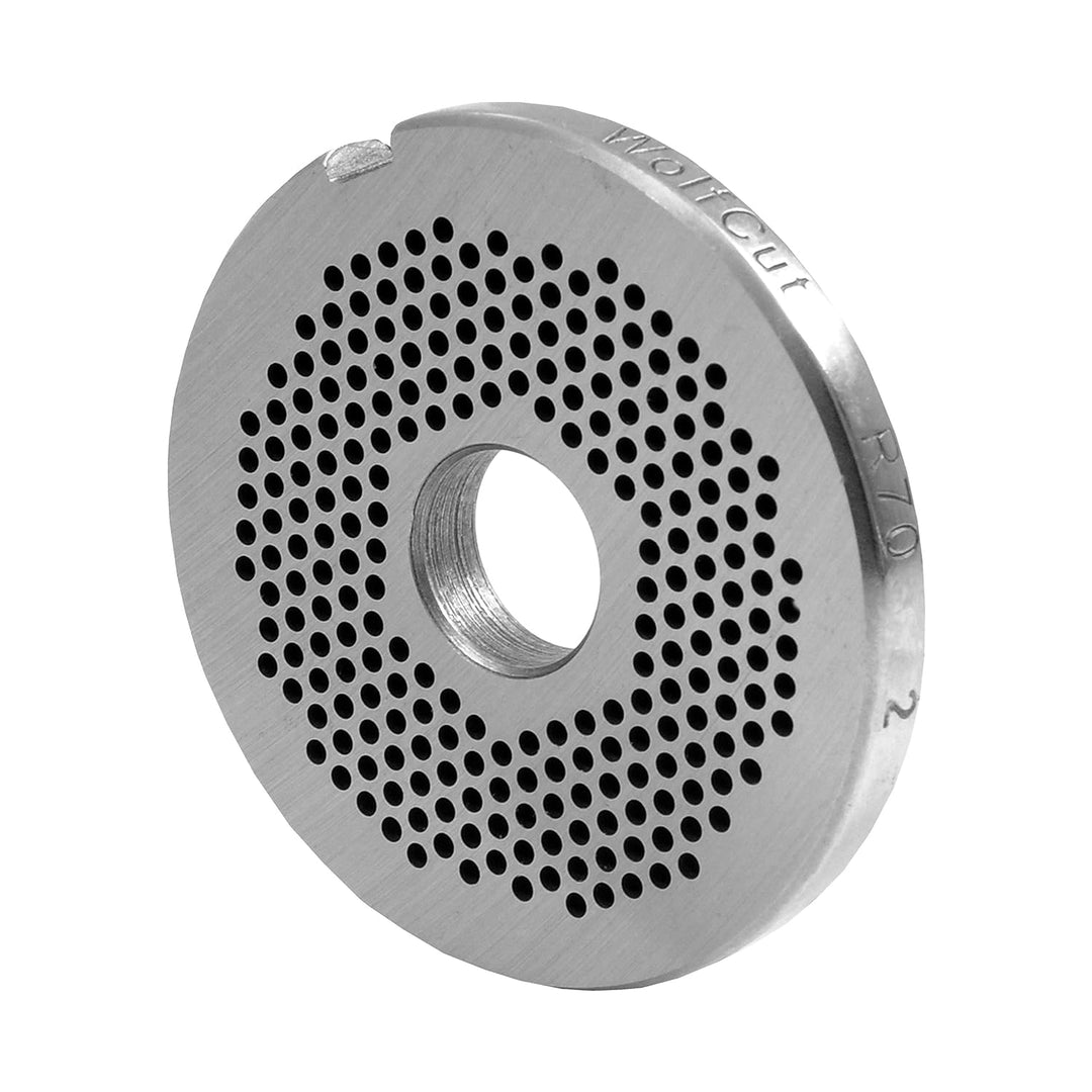 WOLFCUT R70 Fleischwolfscheibe mit 2,0 mm Bohrung Ersatz für/kompatibel mit alle gängigen Fleischwol