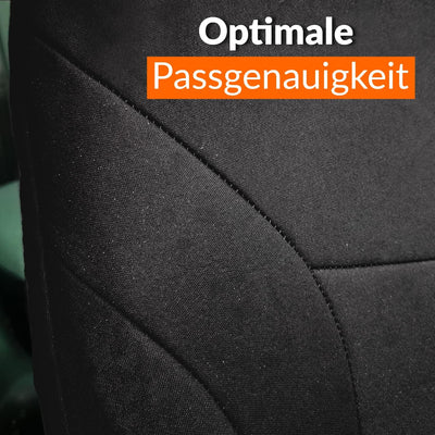 Upgrade4cars Auto-Sitzbezüge Vordersitze Schwarz | Auto-Sitzschoner Set Universal für Fahrersitz & B