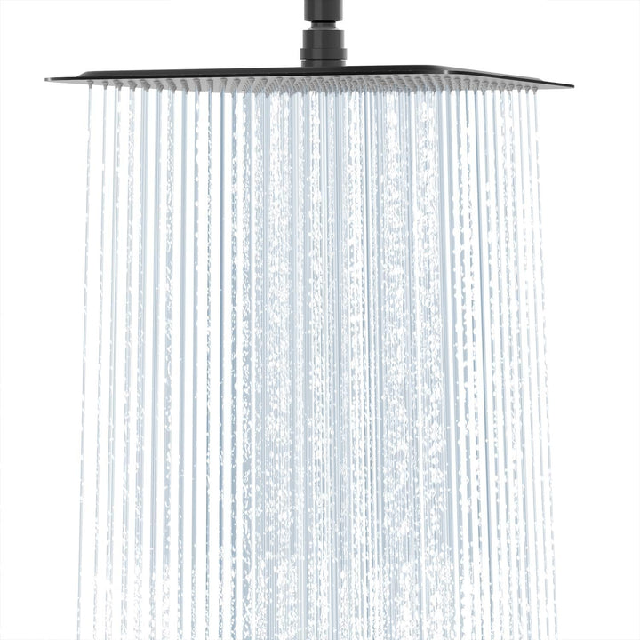 Rainsworth 12 Zoll Luxus Regendusche Anti-Kalk Regen Edelstahl Duschkopf Regendusche Quadratischer E