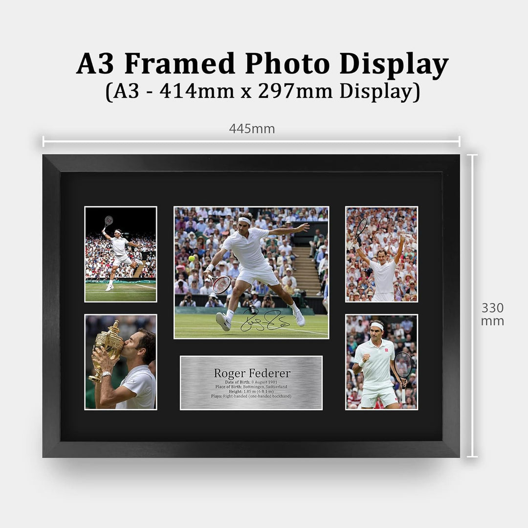 HWC Trading FR A3 Roger Federer Tennis Geschenke Gedruckt Signiert Autogramm Bild Für Erinnerungsstü