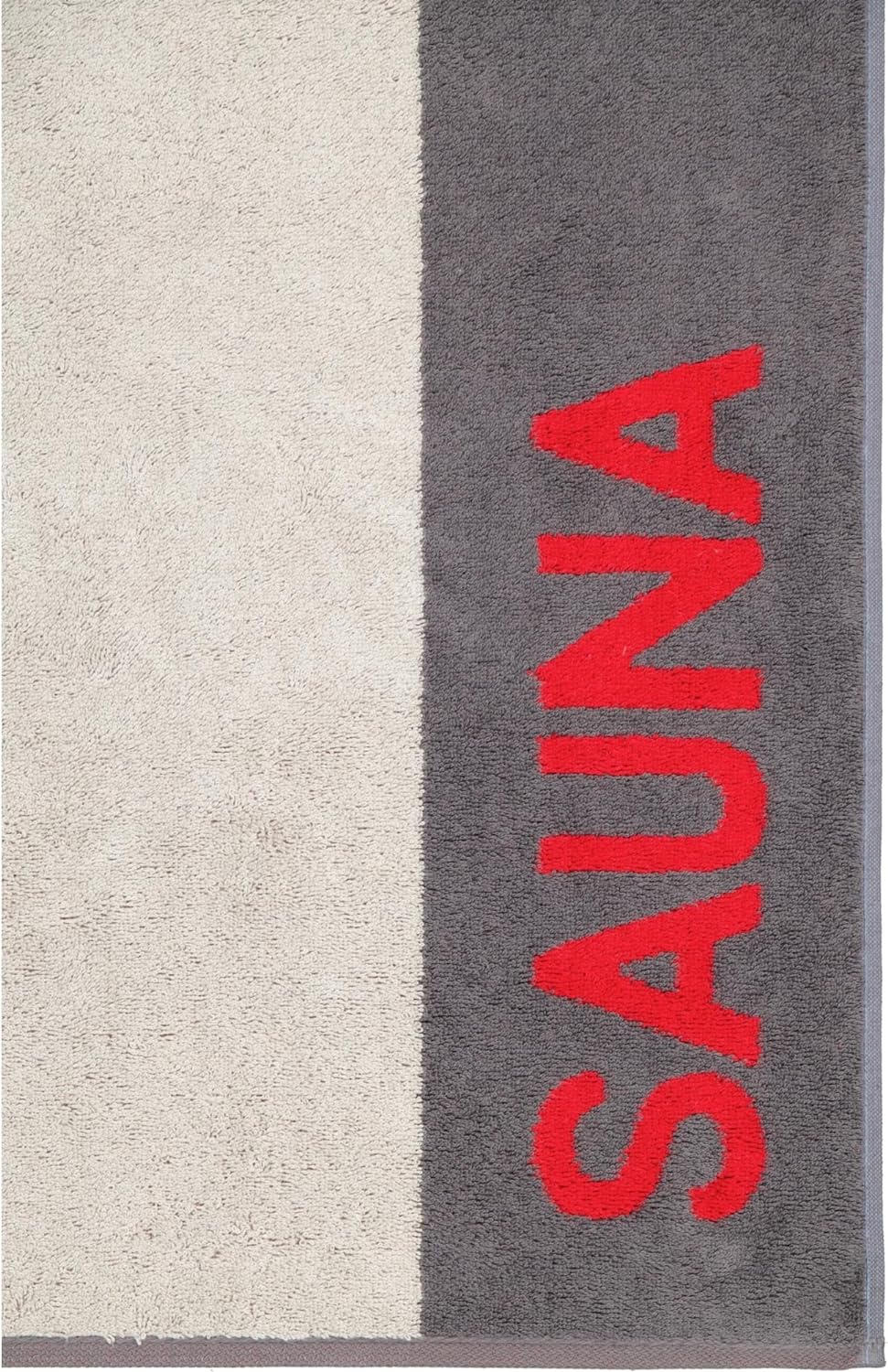 CAWÖ Home Saunatücher Saunatuch 599 anthrazit-rot - 72 Saunatuch 80x200 cm Saunatuch 80x200 cm Anthr