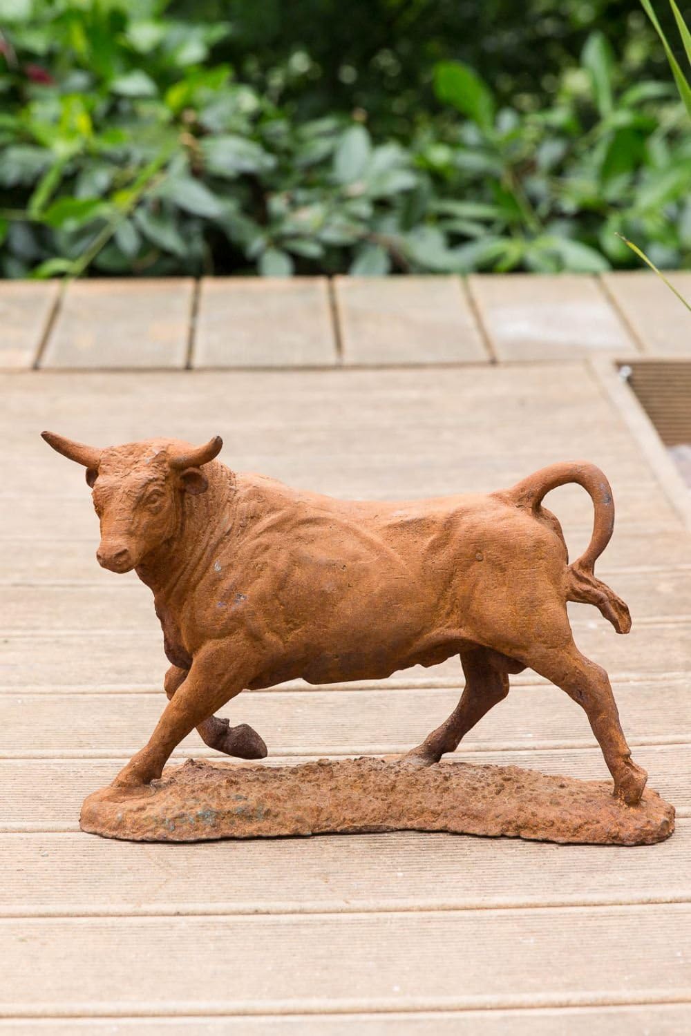 Skulptur Stier Gartenfigur Figur Eisen Garten Garden Sculpture Iron Bull Art