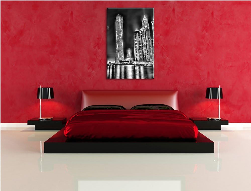 Pixxprint Dubai Burj al Arab als Leinwandbild/Grösse: 100x70 / Wandbild/Kunstdruck/fertig bespannt,