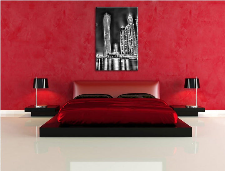 Pixxprint Dubai Burj al Arab als Leinwandbild/Grösse: 100x70 / Wandbild/Kunstdruck/fertig bespannt,