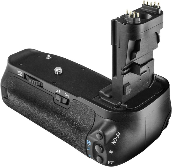 Batteriegriff kompatibel mit Canon EOS 60D, 60Da - ersetzt BG-E9, BG-E9H inkl. 2X Akkuschalen und Fe