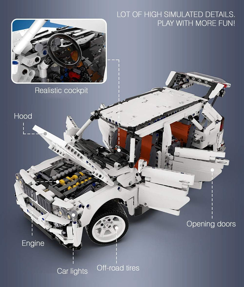 G5 4x4 Off-Roader SUV mit höhenverstellbarem Fahrwerk, 6-Zylinder, 2208 Teile, (kompatibel mit Lego