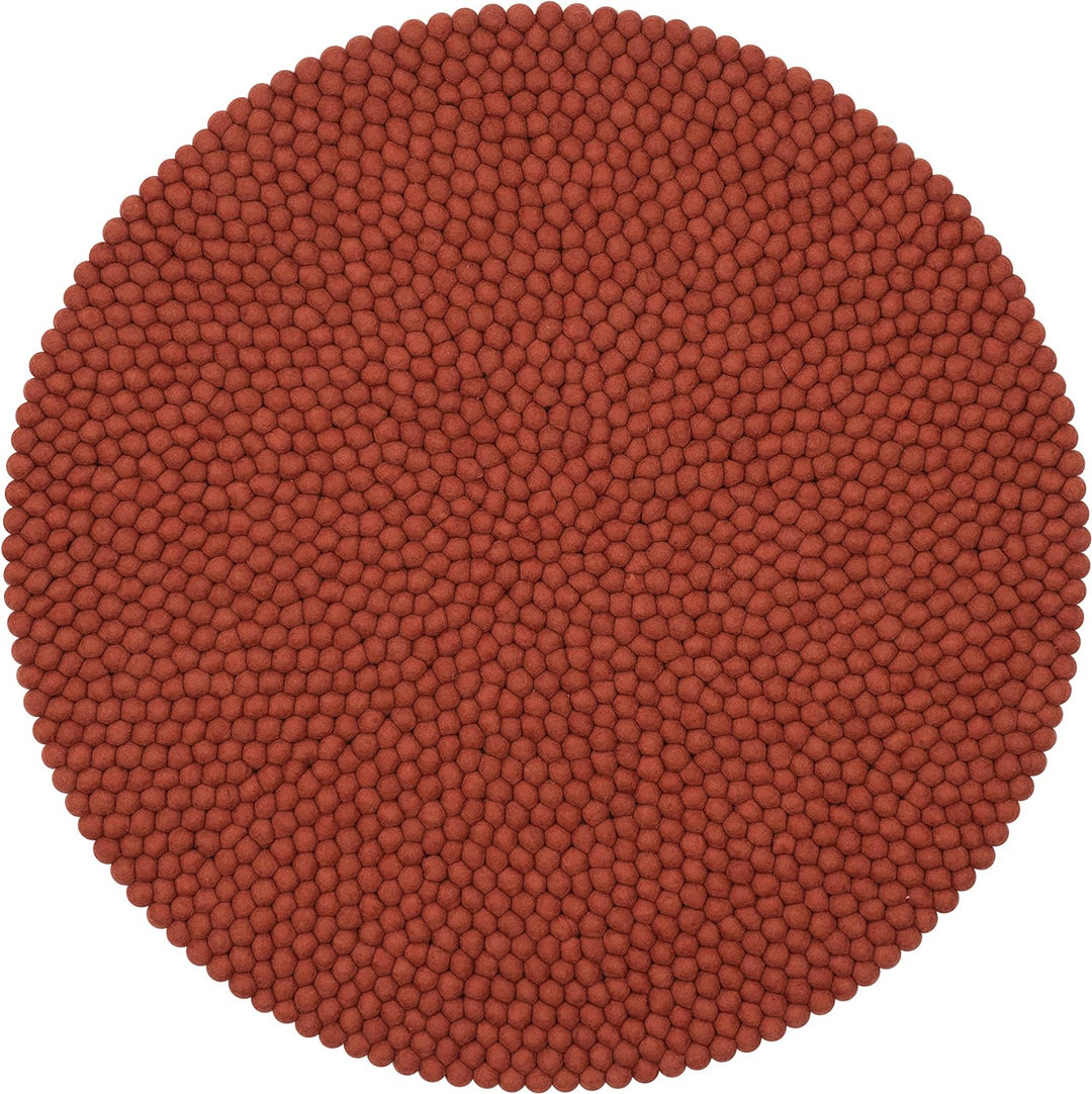 myfelt Lora Filzkugelteppich — Ø 50 cm, ideal für Schlaf-, Wohn-, Kinderzimmer, Flur & Bad Ø 50 cm R