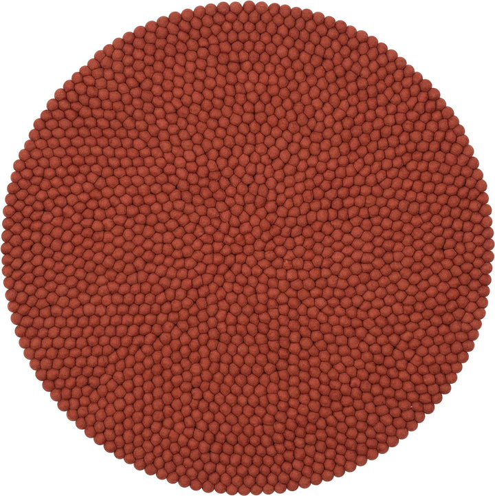 myfelt Lora Filzkugelteppich — Ø 50 cm, ideal für Schlaf-, Wohn-, Kinderzimmer, Flur & Bad Ø 50 cm R