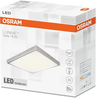 Osram LED Wand- und Deckenleuchte, Leuchte für Innenanwendungen, Warmweiss, 220,0 mm x 220,0 mm x 55