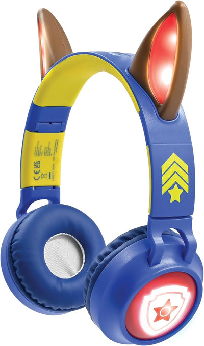 Lexibook - Paw Patrol - Bluetooth Headphones w. Lights (HPBT015PA) Paw Patrol - Chase, Paw Patrol -