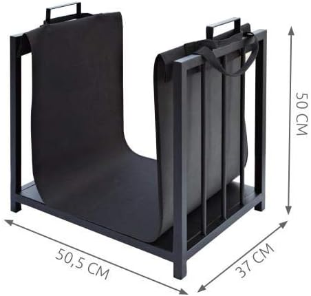 Holzkorb Kaminholzständer aus Metall Kaminholzhalter Tragekorb Kaminholzkorb