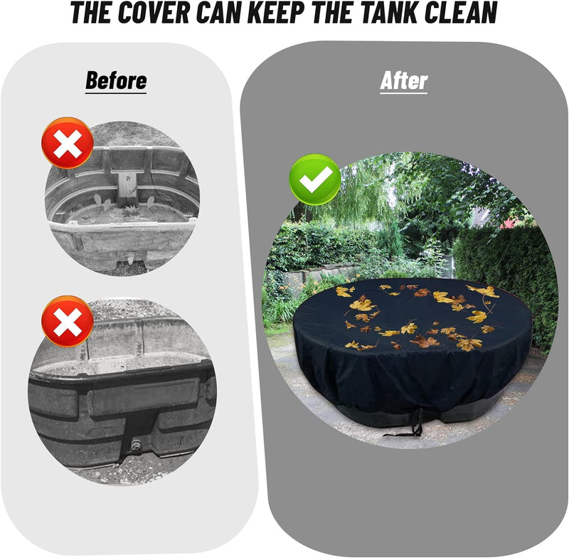 Stock Tank Pool Abdeckung, 420D Oxford Stoff Poolabdeckung für Stock Tank Pool Cover Pool Stock Tank