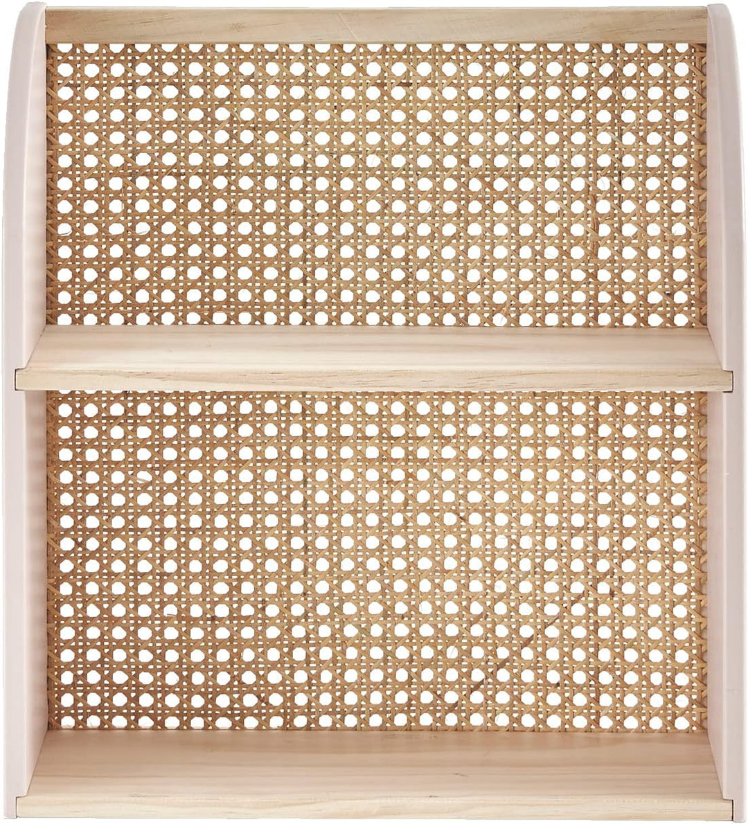 Vertbaudet Kinderzimmer Wandregal mit Rattan „Poesie“ rosa ONE Size Einheitsgrösse Rosa, Einheitsgrö