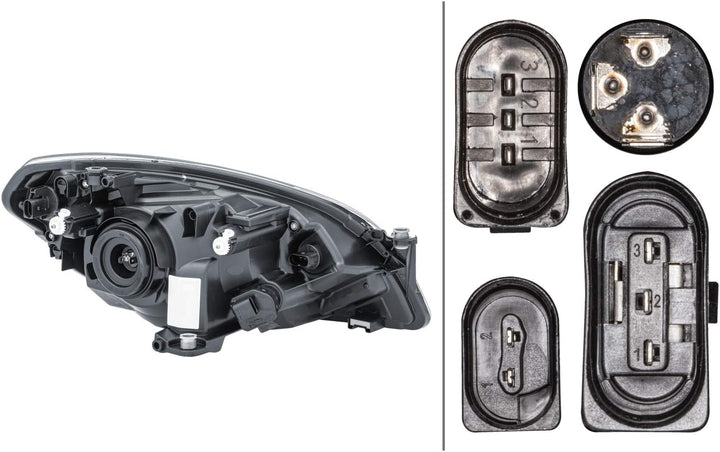 HELLA 1EJ 010 672-011 Halogen-Hauptscheinwerfer - links - für u.a. Skoda Citigo Links (Fahrerseite),