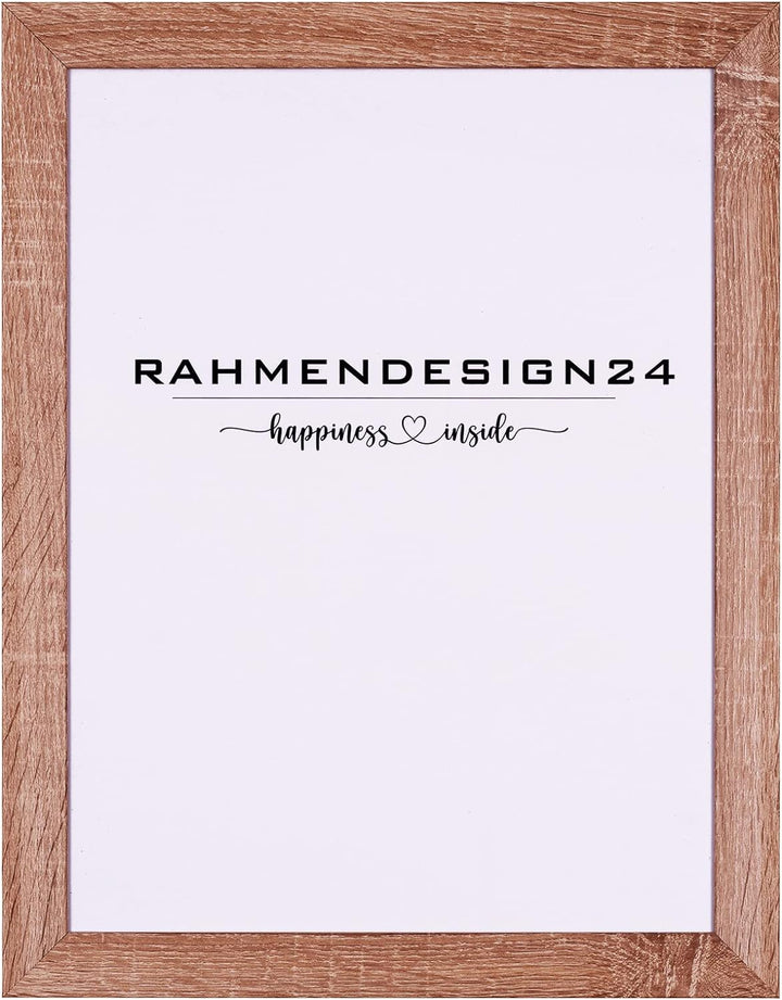 Rahmendesign24 Bilderrahmen Rio 70x90 Sonoma Eiche Fotorahmen, Wechselrahmen, Posterrahmen, Puzzlera