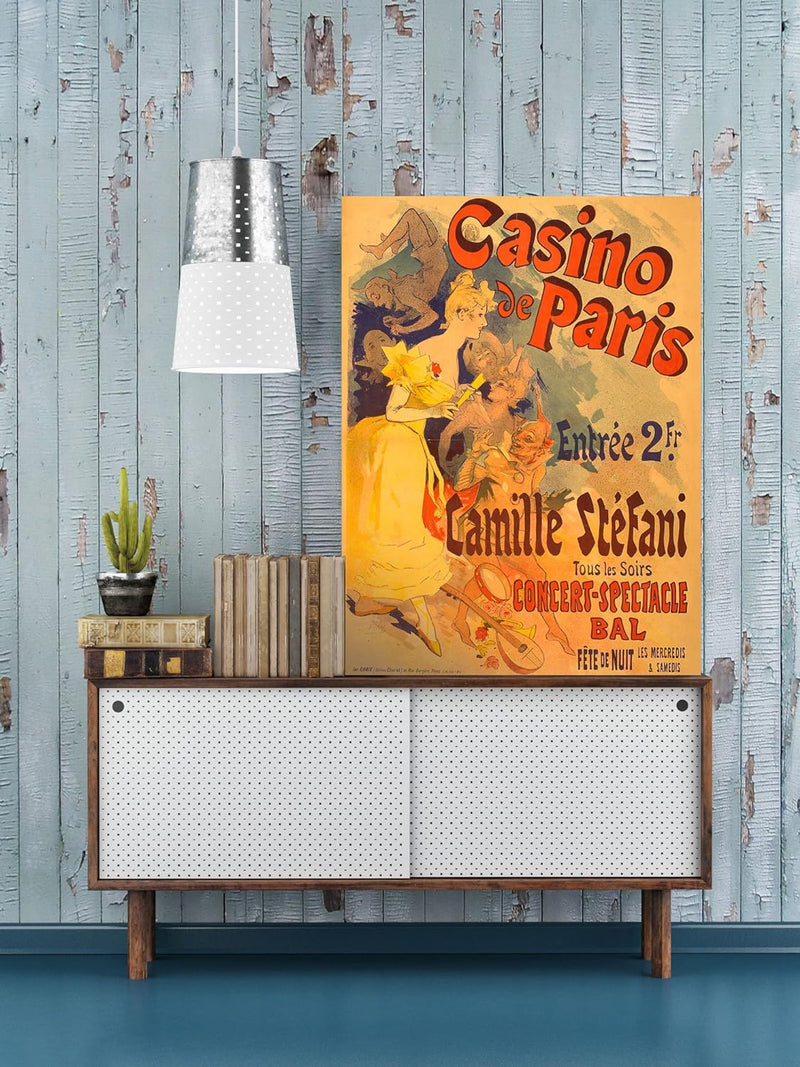 Picanova – Casino de Paris 100x75cm – Premium Leinwanddruck – Kunstdruck Auf 2cm Holz-Keilrahmen Für