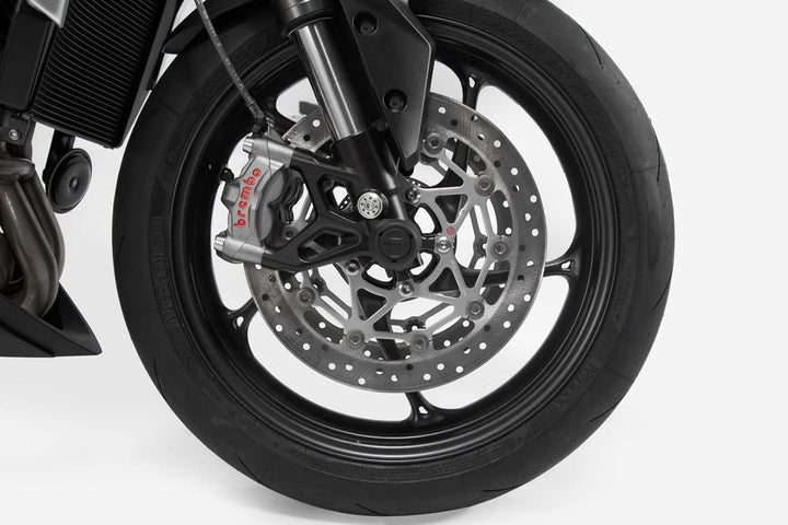 SW-Motech Sturzpad-Kit für Vorderachse - Schwarz. BMW F800R,R1200,R1250,RnineT,S1000XR.