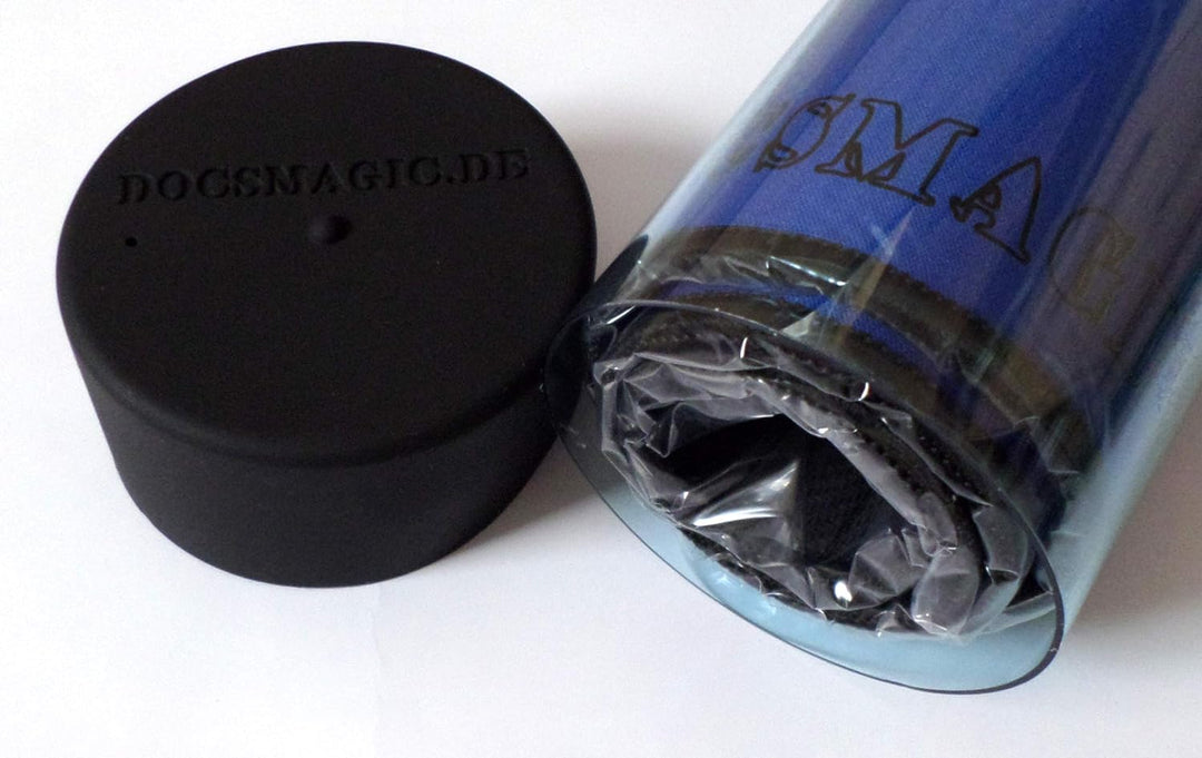 docsmagic.de 5 x Premium Playmat + Tube Big Transparent Blue - 60 x 34 cm - Spielmatte + Transportro