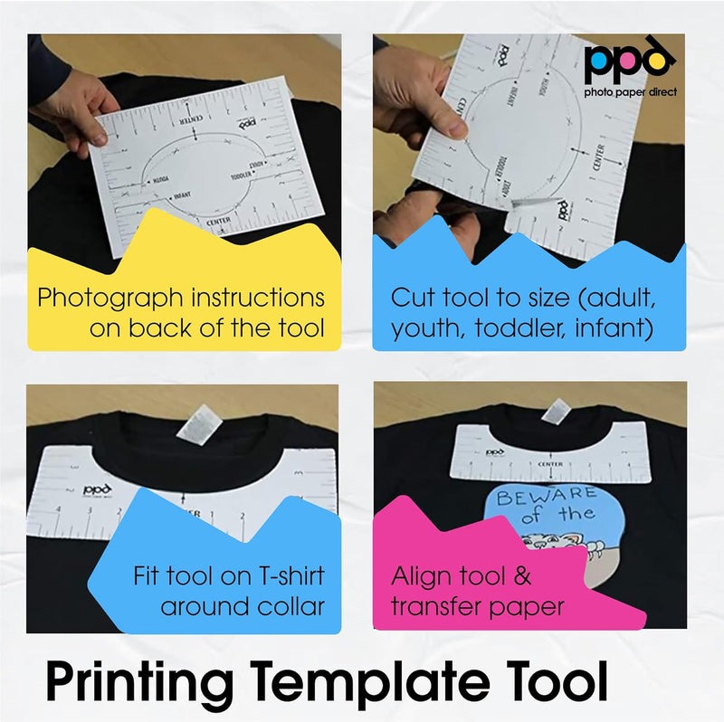 PPD 50xA4 Inkjet Premium Transferpapier für dunkles Textil, Bügeleisen und Transferpresse PPD-4-50