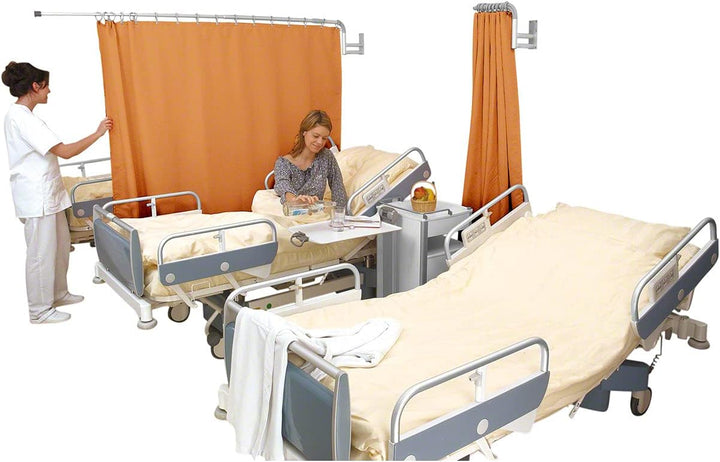 Sport-Tec Teleskopsichtschutz 210 cm mit Vorhang 175 cm Orange, Orange