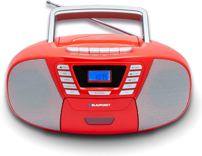Blaupunkt B 120 RD tragbarer CD Player mit Bluetooth | Kassettenrekorder | Hörbuch Funktion | CD-Pla