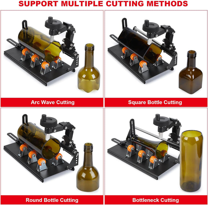 Glasflaschenschneider-Set, FIXM DIY Glasschneider für Flaschen mit verstellbarer Breite, DIY jeglich
