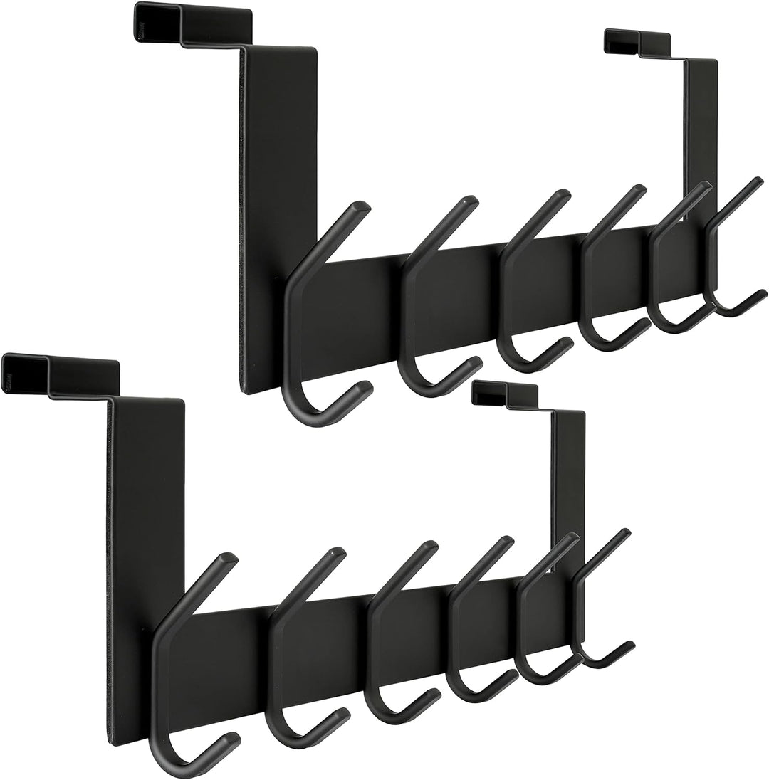 WEBI Türgarderobe mit 6 Haken,Türhaken zum Einhängen,Türaufhänger,Kleiderhaken Tür,Haken Tür,Türhake