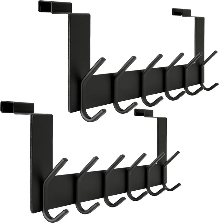 WEBI Türgarderobe mit 6 Haken,Türhaken zum Einhängen,Türaufhänger,Kleiderhaken Tür,Haken Tür,Türhake
