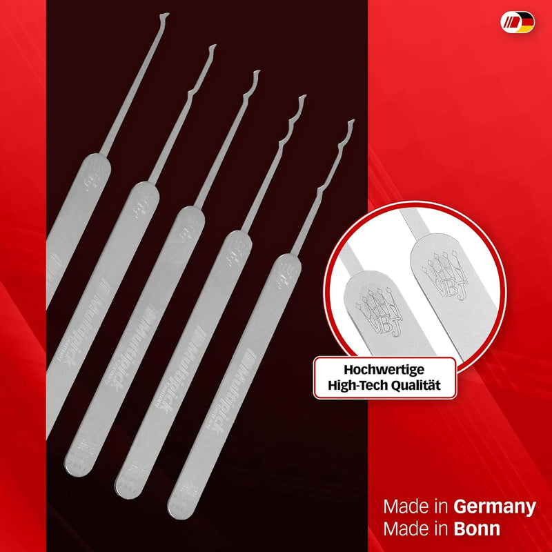 MULTIPICK ELITE 13 Profi Dietrich Set BOGOTA - [13 Teile Teile inkl. Lederetui] Made in Germany - Lo