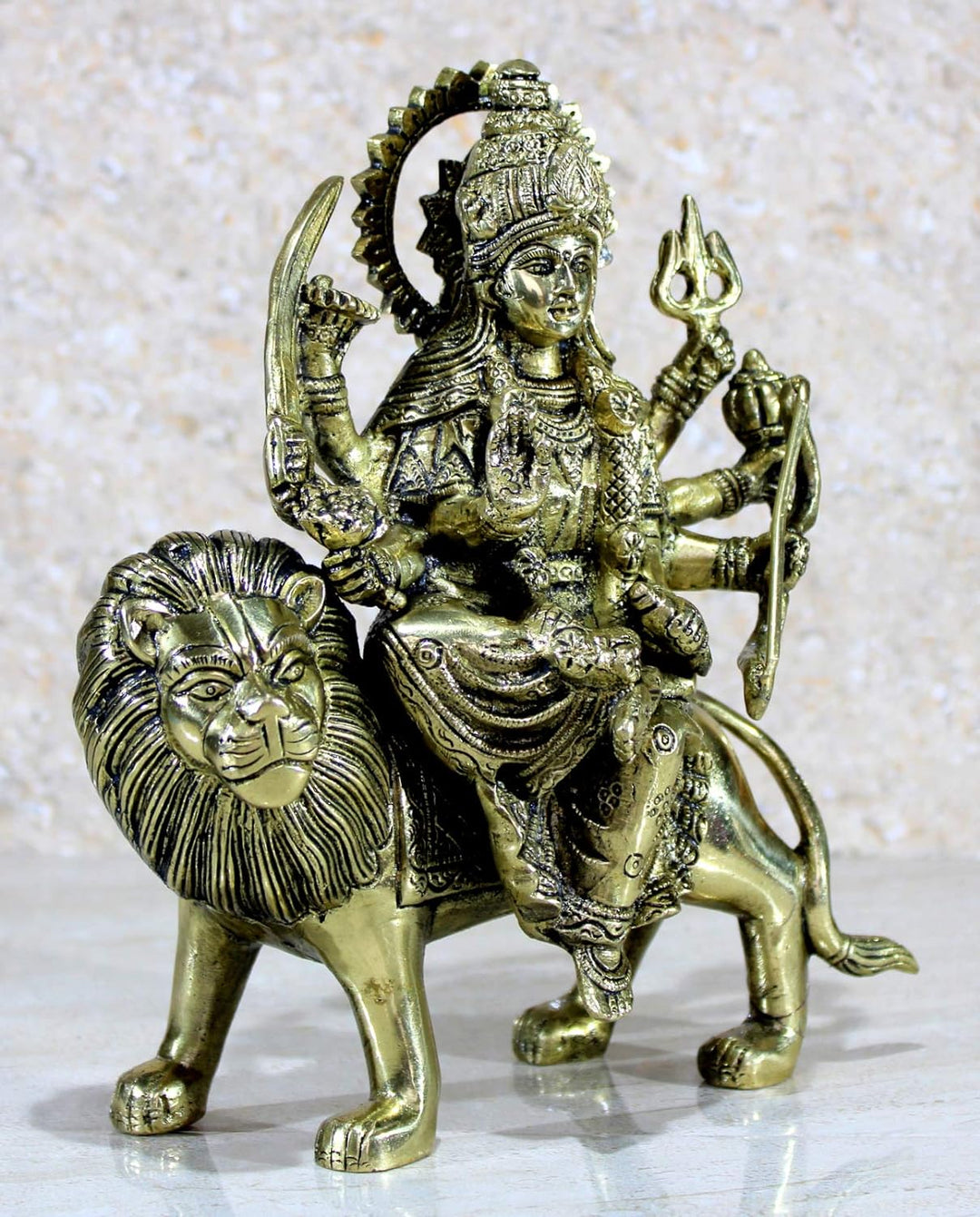 eSplanade Brass Maa Durga/MATA Rani Idol, Statue, moorti, murti for Home Mandir and Home Decor (8.5