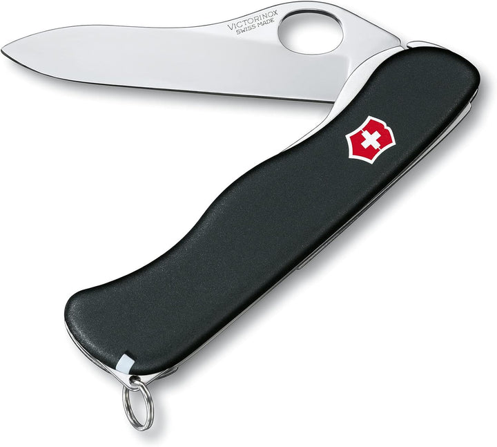 Victorinox Sentinel Clip, (4 Funktionen, Pinzette, Zahnstocher, Klinge gross, Ring), schwarz